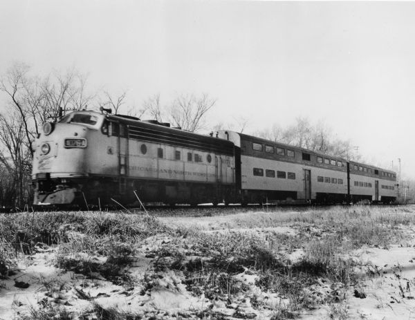 Engine no. 4076A of a Chicago and North  Western train.