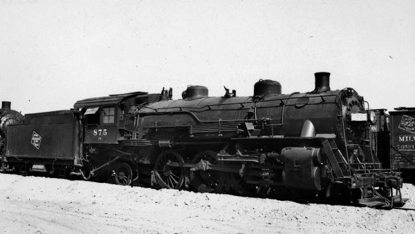 Locomotive Engine No. 875 of the Chicago, Milwaukee, St. Paul and Pacific Railroad Company.