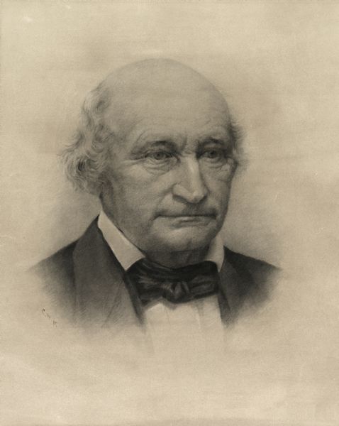 A pencil drawing of Thomas T. Whittlesey.