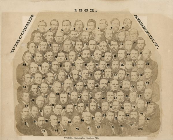 Composite photograph of the members of the Wisconsin State Assembly.
