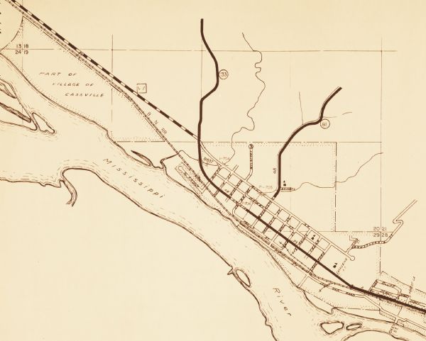 Map of Cassville.
