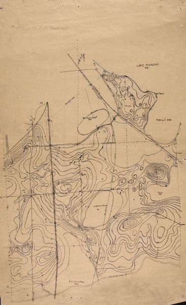 Topographical map of Turville Point and lands to the South to Nine Springs Creek.