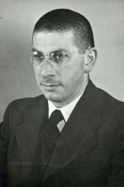 A portrait of young Rabbi Manfred Swarsensky, taken shortly after his release from a concentration camp.