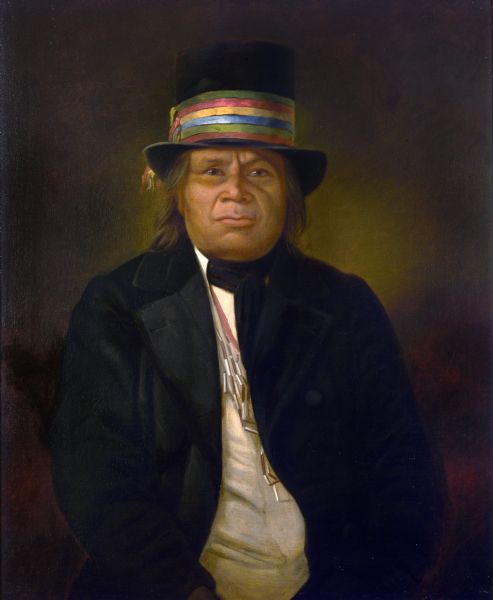 Chief Oshkosh, (1795-) August 29, 1858, Menomonee Indian chief.
