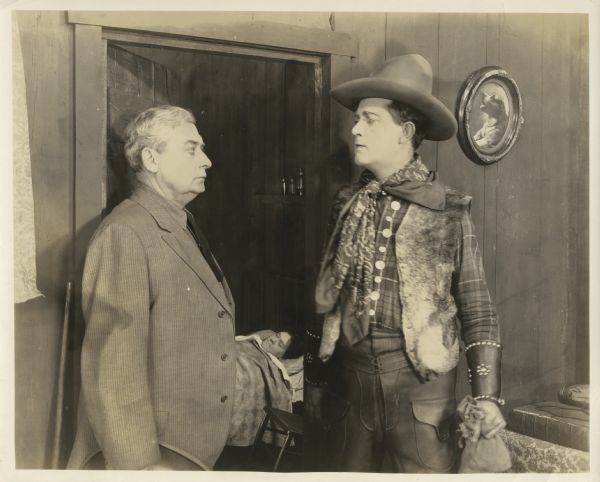 Scene still from the Betzwood Film Co. silent film "Speedy Meade," featuring Louis Bennison as Speedy Meade.