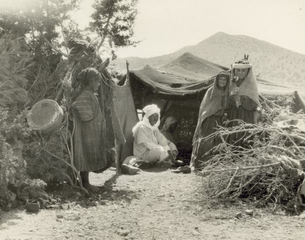 Irving Brown shown during the time he lived with the Ouled Nail tribe on the high plateau of the Algerian Sahara Desert.