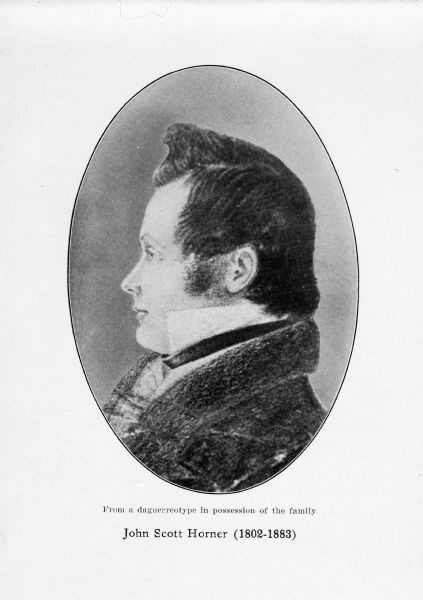 Head and shoulders profile portrait of John Scott Horner.