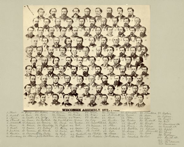 A composite photograph of the members of the Wisconsin Assembly.