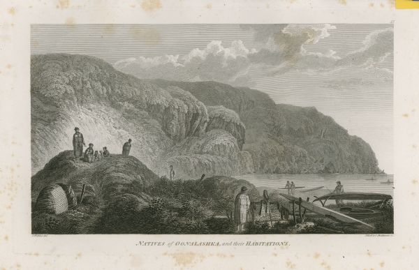 Plate 57. Scene from Cook's Third Expedition, 1776-1779, while in Alaska.