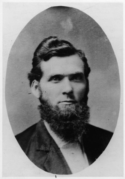 Head and shoulders portrait of Rev. J. Wesley Carhart of San Antonio, Texas.