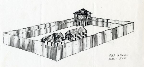Drawing of Fort Defiance.