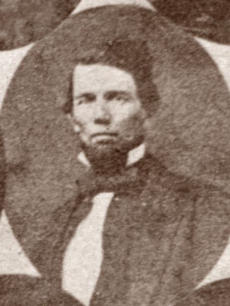 Waist-up portrait of Samuel Clise, from a composite photograph of the Wisconsin State Assembly of 1860.