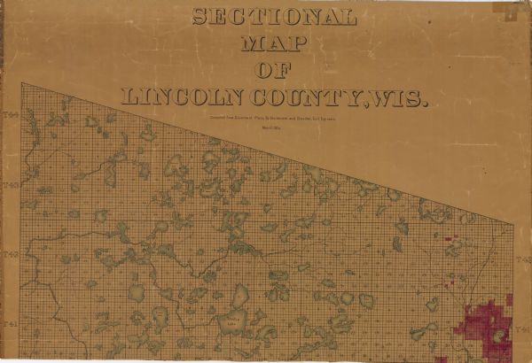 The top section of a map of Lincoln County.