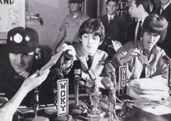 The Beatles At Press Conference Photograph Wisconsin Historical Society