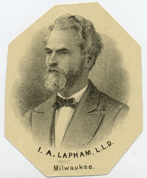 Head and shoulders portrait of Increase Lapham.