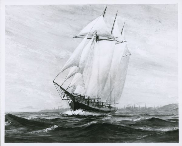 The three masted schooner, <i>Rouse Simmons</i>.