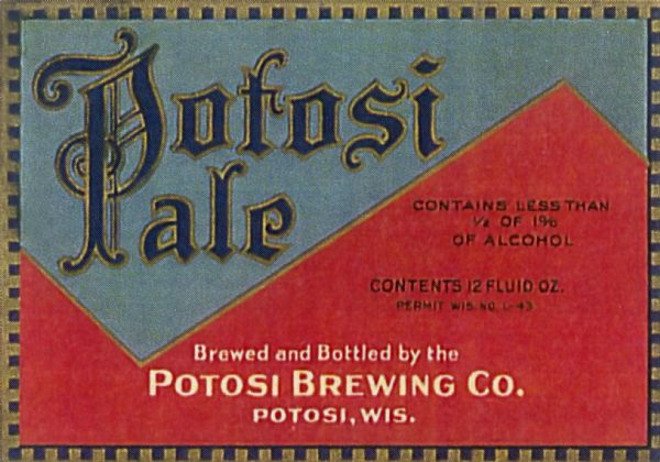 Beer label for Postosi Pale Beer.