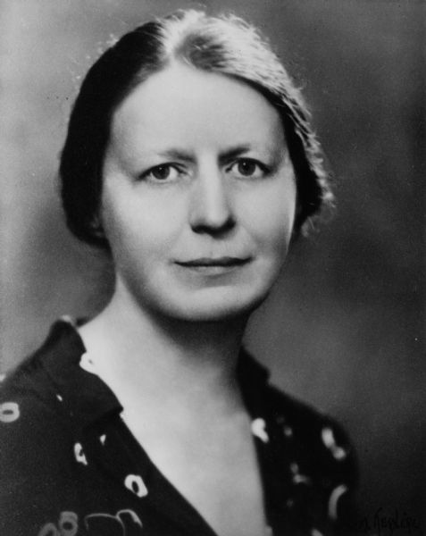 Head and shoulders portrait of Frieda S. Miller. Ms. Miller was the director of the U.S. Department of Labor — Women's Bureau, from 1944-1953. She later worked for the International Labor Organization and the International Union for Child welfare.