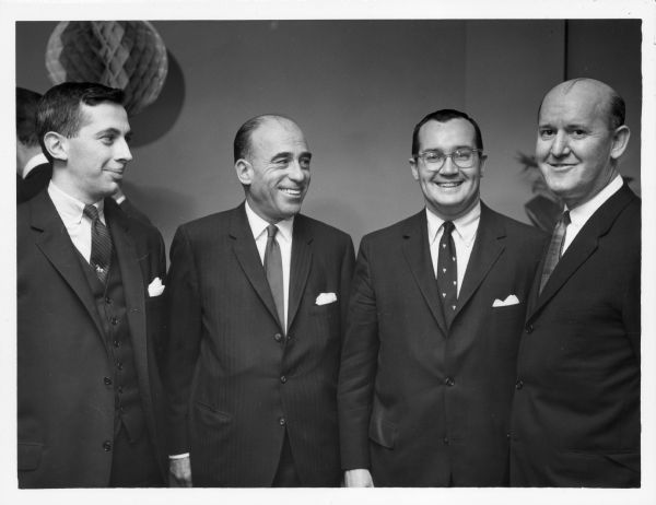 Newton Minow and Men | Photograph | Wisconsin Historical Society