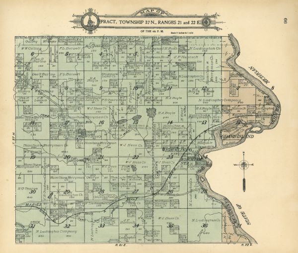 Marinette Plat Map Map Or Atlas Wisconsin Historical Society