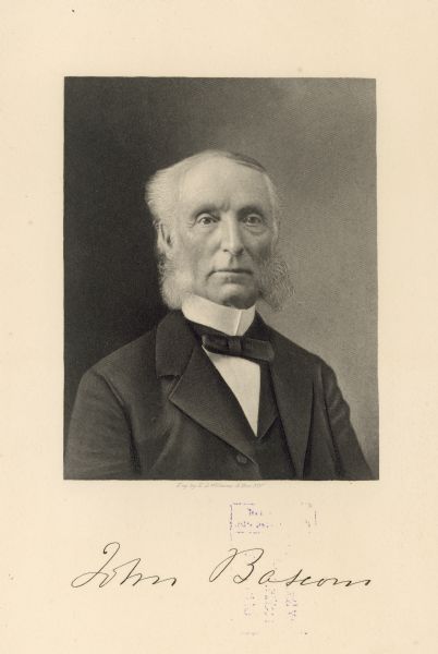 Quarter-length portrait of John Bascom as an elderly man.