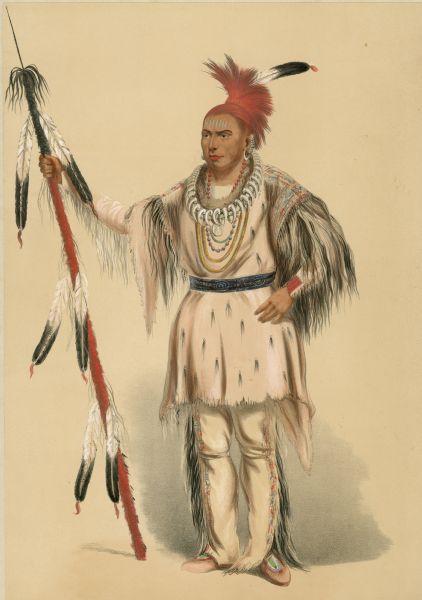 Full-length portrait of Joc-O-Sot, "A Sauk Chief from the Upper Missouri, U.S.A."