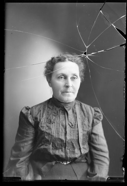 Waist-up studio portrait of Mrs. Selma Ratcliffe.