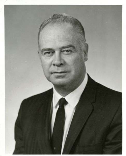 Portrait of G. Aubrey Young, who was director of the Bureau of Affirmative Action and Education, Equal Rights Division, in the 1960s. Young had previosuly served on the State Commission on Human Rights in 1959.