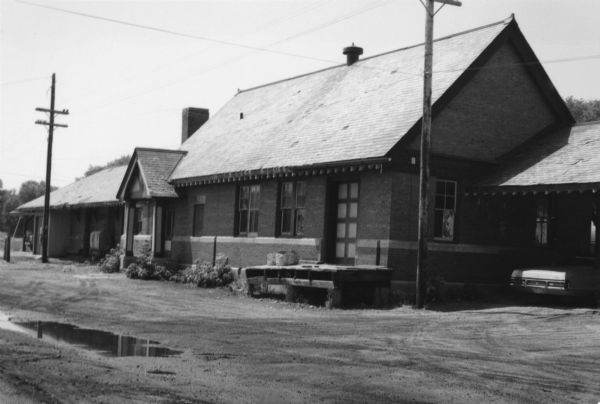 Exterior view of the railroad depot at 189 Chicago Street.