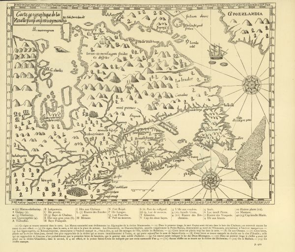 Carte Geographique de la Nouvelle Franse en Son Vray Moridia | Map or ...