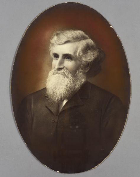 A hand-colored studio portrait of John Lloyd Jones.