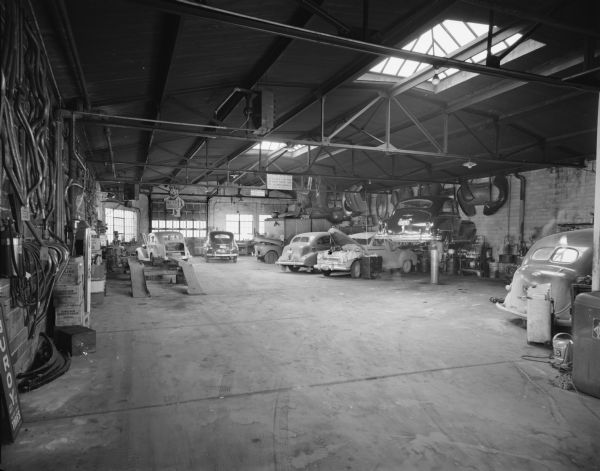 Interior view of the Schulz Garage.