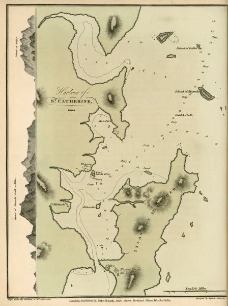A map of the Harbour (<i>sic</i>) of St. Catherine (Brazil).