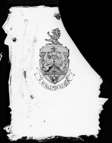 Coat of Arms for Anderson House, with the motto "At Allemea Bleveit."