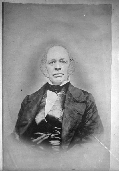 Copy photograph of a portrait of an old man done for "Mrs. Dean".