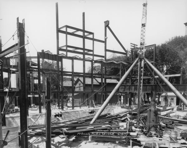 Orpheum Theater construction, 216 State Street, looking northwest.