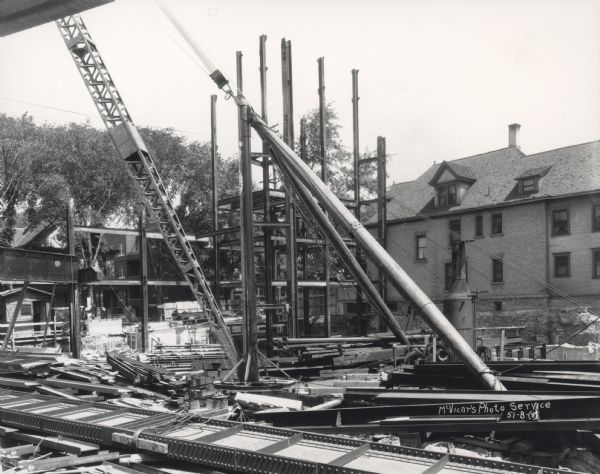 Orpheum Theater construction, 216 State Street, looking southwest.