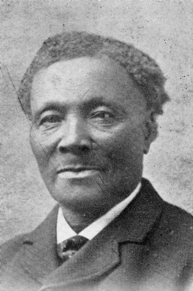Text on negative sleeve reads: "'James Johnson, better known as Uncle Jimmie,' charter member and first and only sexton to 1893 of St. Mark's AME Church, Milw. From a church pamphlet loaned for copying by Lorraine Ragland, 1977, (great-granddaughter of Ezekiel Gillespie), titled 'The First 35 Years of the St. Mark's AME Church.'"