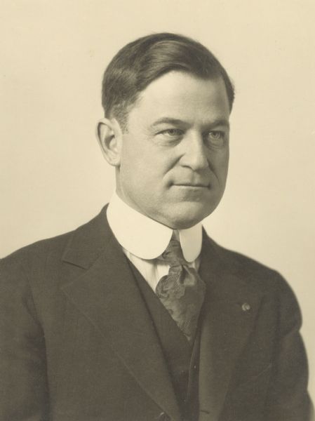 Quarter-length portrait of politician Roy P. Wilcox.