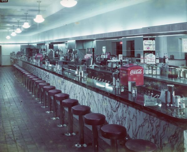 New soda fountain in Rennebohm Drug Store #10 at 676 State Street.