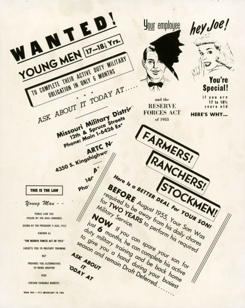 A collage of advertisements for the Army Reserve.