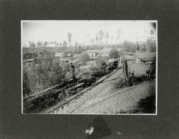 A logging camp at the Phoenix Manufacturing Company.