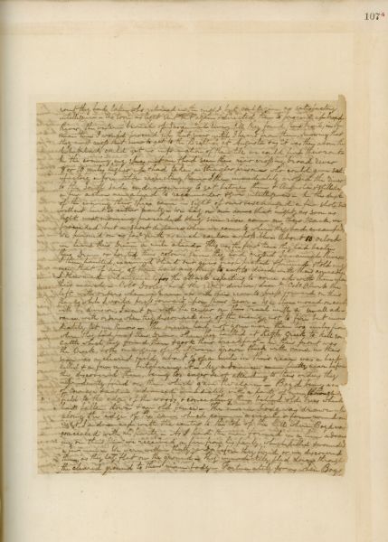 A page of a letter written by Andrew Pickens.