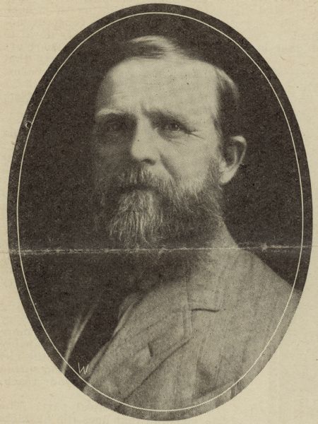 Portrait of Soren J. Uhrenholdt. Caption reads: "S.J. Urhenholdt, Hayward, Has Done Much to Advance Wisconsin's Work in Potato Growing." From an article titled: "Wisconsin Honors Three Agriculturalists."
