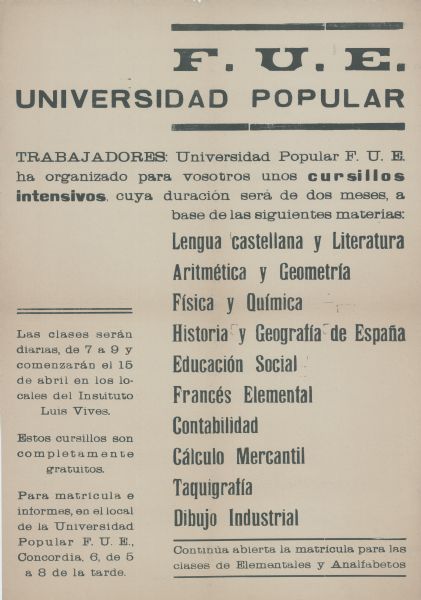 F.U.E. Universidad Popular.