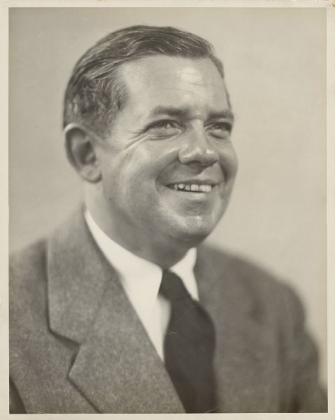 Quarter-length portrait of Homer Bigart, (1907-1991) award-winning journalist with the "New York Herald-Tribune" and the "New York Times".