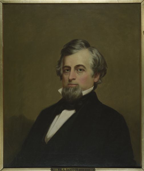Portrait of Wisconsin governor, William A. Barstow 1854-1856.