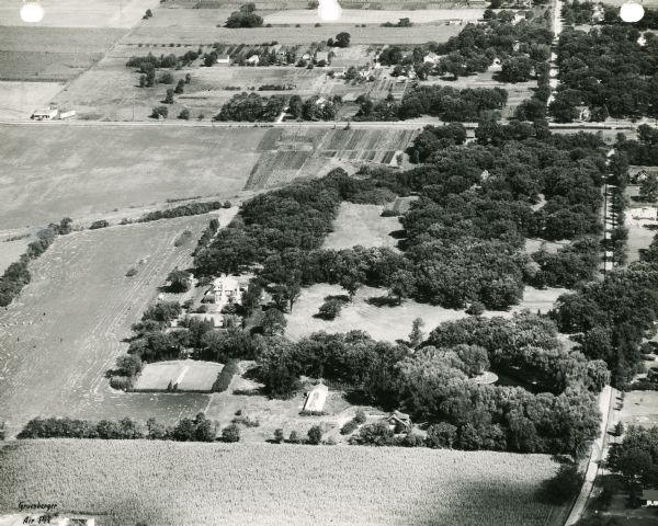 Aerial view of the entirety of Dunmovin Estate.