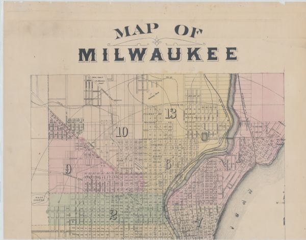 Plat map of a section of Milwaukee.