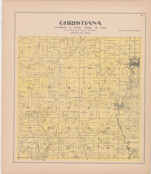 A plat map of the township of Christiana.